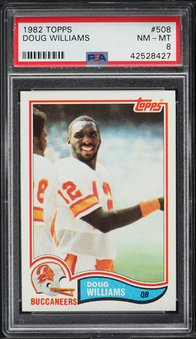 1982 Topps FB Card #508 Doug Williams Tampa Bay Buccaneers HOF PSA 8 NM-MT (MGD2)