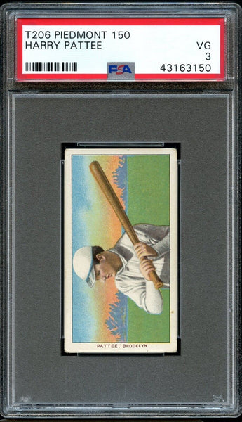 1909-11 T206 Harry Pattee PIEDMONT 150/25 PSA VG 3 (MGD2)