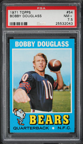 1971 Topps FB Card # 54 Bobby Douglass Chicago Bears ROOKIE RC PSA 7.5 NRMT+ (MGD2)