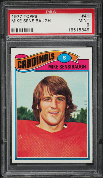 1977 Topps FB Card # 41 Mike Sensibaugh St. Louis Cardinals PSA 9 MINT (MGD2)