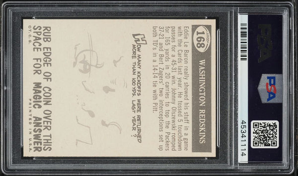 1959 Topps FB Card #168 Washington Redskins PENNANT CARD PSA 8 NM-MT (MGD2)