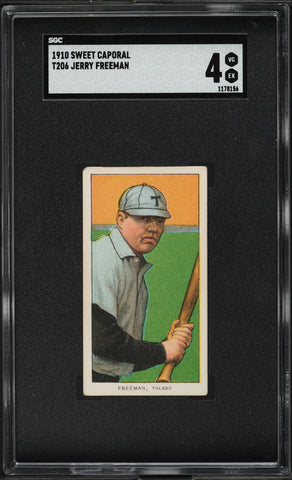1909-11 T206 Jerry Freeman Washington Senators SWEET CAPORAL 350/30 SGC 4 VGEX (MGD2)
