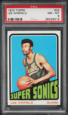 1972 Topps BkB Card # 33 Lee Winfield Seattle Supersonics PSA 8 NM-MT (MGD2)