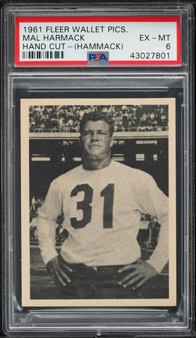 1961 Fleer FB Wallet Pictures Mal Harmack St. Louis Cardinals PSA 6 EXMT (MGD2)