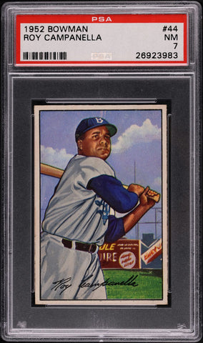 1952 Bowman BB Card # 44 Roy Campanella Brooklyn Dodgers HOF PSA 7 NRMT (PWCC-A) (MGD2)