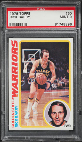 1978 Topps BkB Card # 60 Rick Barry Golden State Warriors HOF PSA 9 MINT (MGD2)