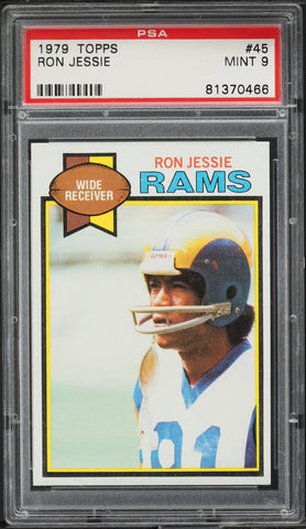 1979 Topps FB Card # 45 Ron Jessie Los Angeles Rams PSA 9 MINT (MGD2)
