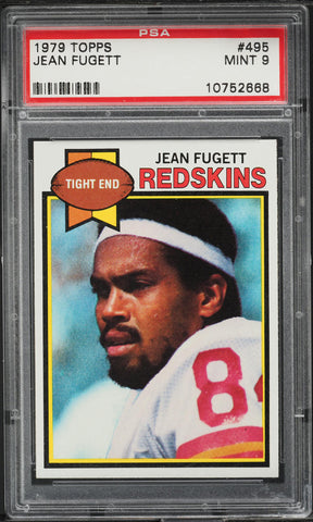 1979 Topps FB Card #495 Jean Fugett Washington Redskins PSA 9 MINT (MGD2)