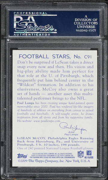2009 Topps Natl Chicle FB Card #C91 LeSean McCoy ROOKIE RC PSA 10 GEM MINT (MGD2)