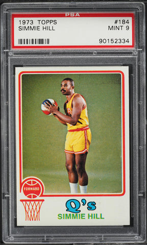 1973 Topps BkB Card #184 Simmie Hill San Diego Conquistadors PSA 9 MINT (MGD2)