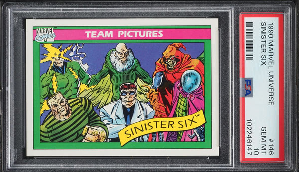 1990 Impel Marvel Universe Card #146 Sinister Six PSA 10 GEM MINT (MGD2)