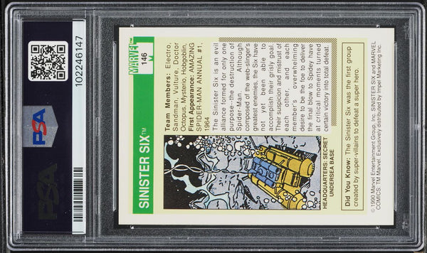 1990 Impel Marvel Universe Card #146 Sinister Six PSA 10 GEM MINT (MGD2)