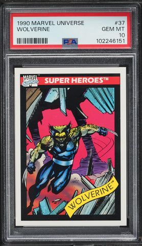 1990 Impel Marvel Universe Card # 37 Wolverine PSA 10 GEM MINT (MGD2)