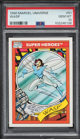 1990 Impel Marvel Universe Card # 51 Wasp PSA 10 GEM MINT (MGD2)