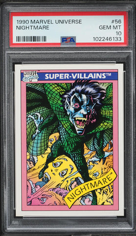 1990 Impel Marvel Universe Card # 56 Nightmare PSA 10 GEM MINT (MGD2)