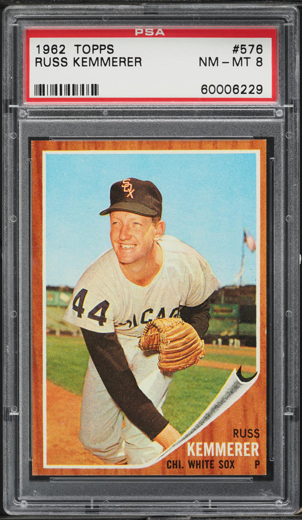 1962 Topps BB Card #576 Russ Kemmerer Chicago White Sox SP PSA 8 NM-MT (MGD2)