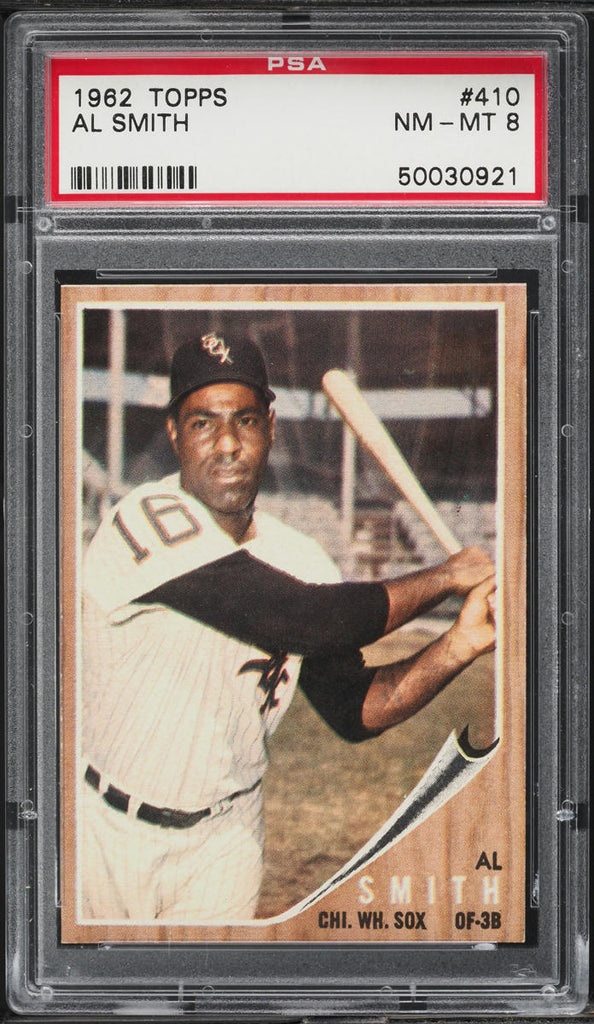 1962 Topps BB Card #410 Al Smith Chicago White Sox PSA 8 NM-MT (MGD2)