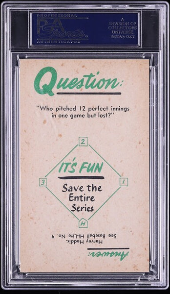 1960 Nu-Card BASEBALL HI-LITES # 46 Tigers Beat Out Senators For Pennant PSA 8 (MGD2)