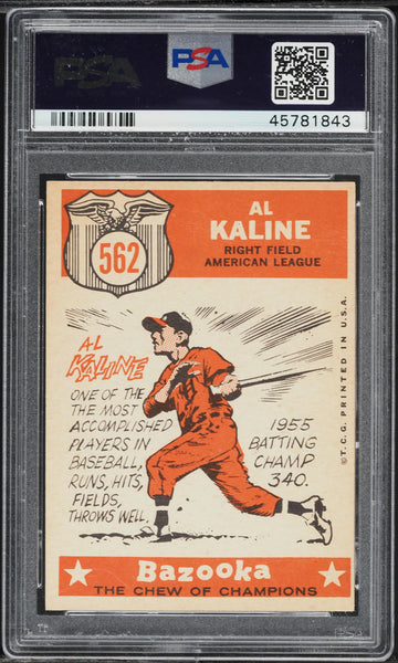 1959 Topps BB Card #562 Al Kaline Detroit Tigers HOF ALL-STAR PSA 8 NM-MT (MGD2)