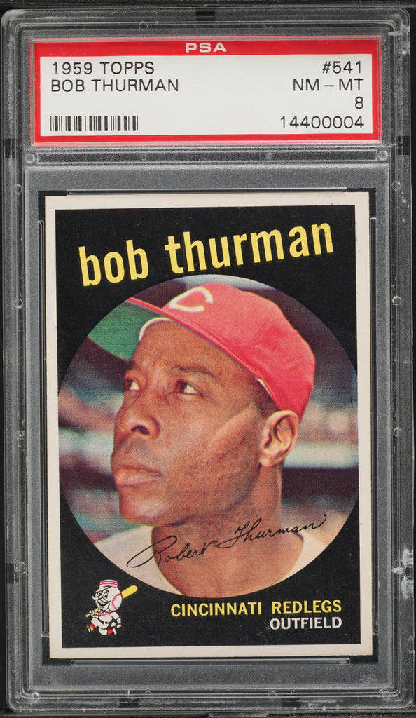 1959 Topps BB Card #541 Bob Thurman Cincinnati Redlegs PSA 8 NM-MT (MGD2)
