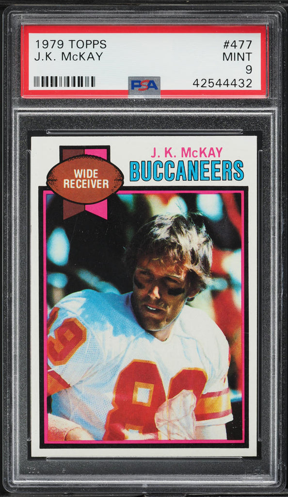 1979 Topps FB Card #177 J.K. McKay Tampa Bay Buccaneers PSA 9 MINT (MGD2)