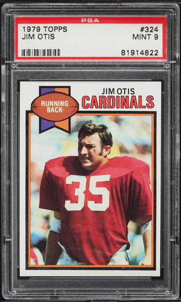 1979 Topps FB Card #324 Jim Otis St. Louis Cardinals PSA 9 MINT (MGD2)