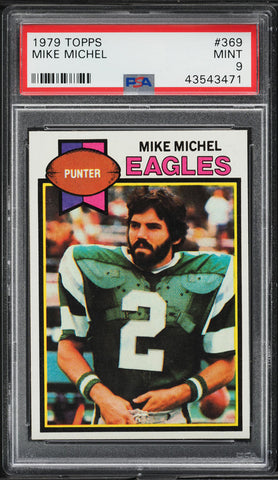1979 Topps FB Card #369 Mike Michel Philadelphia Eagles ROOKIE RC PSA 9 MINT (MGD2)