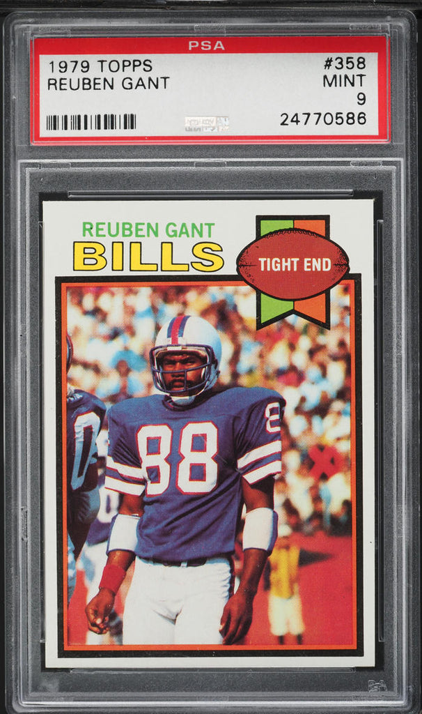 1979 Topps FB Card #358 Reuben Gant Buffalo Bills PSA 9 MINT (MGD2)