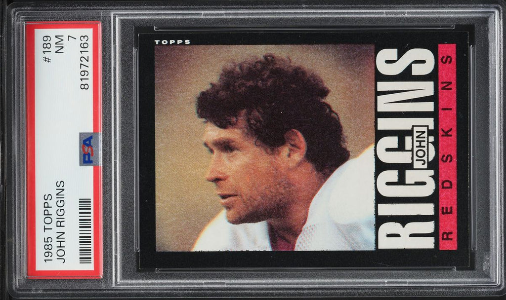 1985 Topps FB Card #189 John Riggins Washington Redskins HOF PSA 7 NRMT (MGD2)