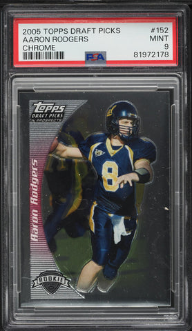 2005 Topps Chrome Draft Picks & Prospects #152 Aaron Rodgers ROOKIE RC PSA 9 (MGD2) (Copy)