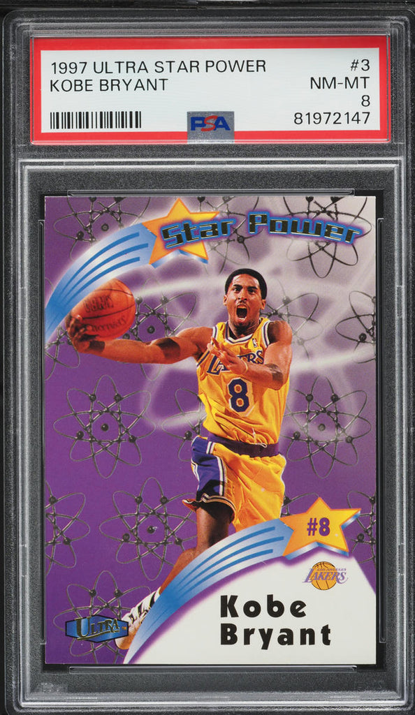 1997 Ultra BkB Card Star Power # 3 Kobe Bryant Los Angeles Lakers PSA 8 NM-MT (MGD2)