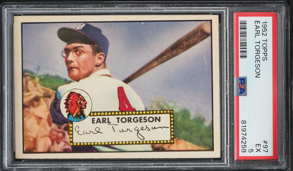 1952 Topps BB Card # 97 Earl Torgeson Boston Braves PSA 5 EX (MGD2)