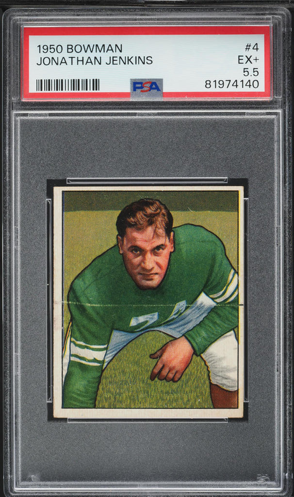 1950 Bowman FB Card # 4 Jonathan Jenkins Baltimore Colts PSA 5.5 EX+ (MGD2)
