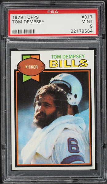 1979 Topps FB Card #317 Tom Dempsey New Orleans Saints HOF PSA 9 MINT (MGD2)