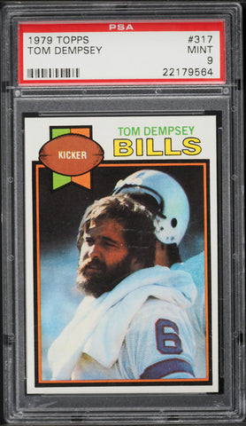 1979 Topps FB Card #317 Tom Dempsey New Orleans Saints HOF PSA 9 MINT (MGD2)