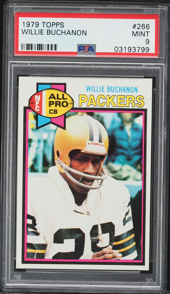 1979 Topps FB Card #266 Willie Buchanon Green Bay Packers HOF ALL-PRO PSA 9 MINT (MGD2)