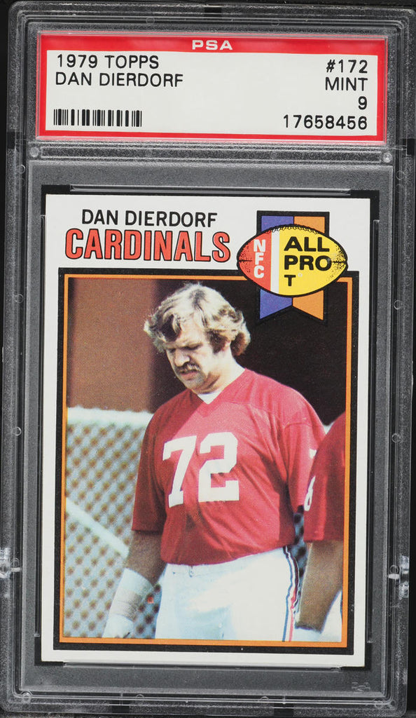 1979 Topps FB Card #172 Dan Dierdorf St. Louis Cardinals ALL-PRO HOF PSA 9 MINT (MGD2)