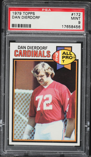 1979 Topps FB Card #172 Dan Dierdorf St. Louis Cardinals ALL-PRO HOF PSA 9 MINT (MGD2)
