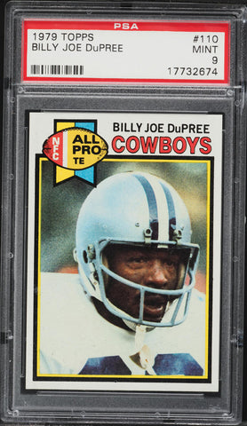1979 Topps FB Card #110 Billy Joe Dupree Dallas Cowboys ALL-PRO PSA 9 MINT (MGD2)