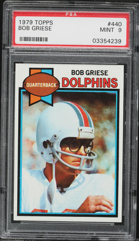 1979 Topps FB Card #440 Bob Griese Miami Dolphins HOF PSA 9 MINT (MGD2)