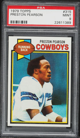 1979 Topps FB Card #315 Preston Pearson Dallas Cowboys PSA 9 MINT (MGD2)