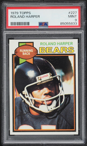 1979 Topps FB Card #227 Roland Harper Chicago Bears PSA 9 MINT (MGD2)