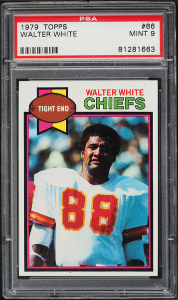 1979 Topps FB Card # 66 Walter White Kansas City Chiefs PSA 9 MINT (MGD2)