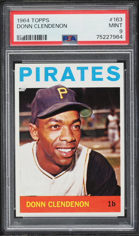 1964 Topps BB Card #163 Donn Clendenon Pittsburgh Pirates PSA 9 MINT (MGD2)