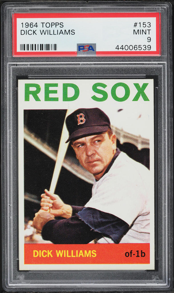 1964 Topps BB Card #153 Dick Williams Boston Red Sox HOF PSA 9 MINT (MGD2)