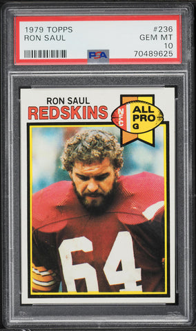 1979 Topps FB Card #236 Ron Saul Washington Redskins ALL-PRO PSA 10 GEM MINT (MGD2)