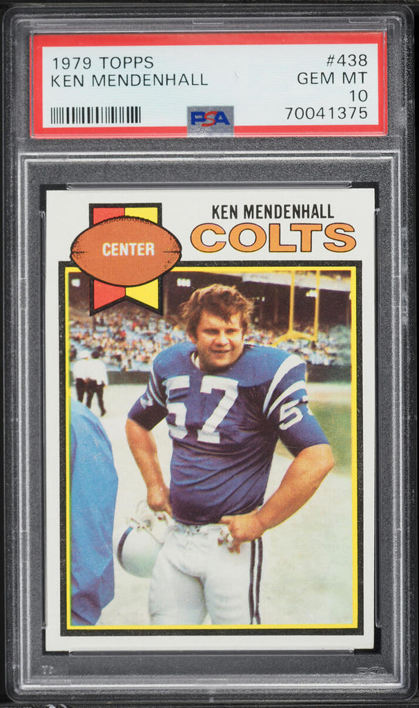 1979 Topps FB Card #438 Ken Mendenhall Baltimore Colts PSA 10 GEM MINT (MGD2)