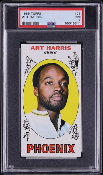 1969 Topps BkB Card # 76 Art Harris Phoenix Suns PSA 7 NRMT (MGD2)