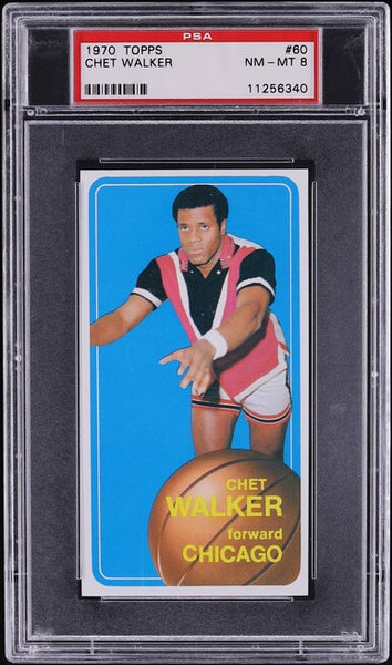 1970 Topps Bkb Card # 60 Chet Walker HOF PSA 8 NM-MT (MGD2)