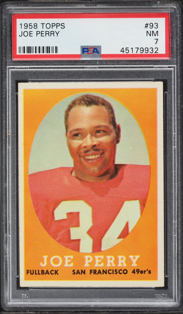 1958 Topps FB Card # 93 Joe Perry San Francisco 49ers HOF PSA 7 NRMT (MGD2)